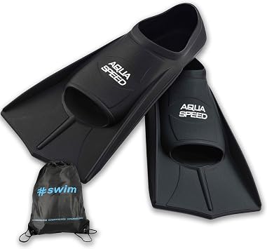 Aqua Speed Kurze Schwimmflossen für Erwachsene und Kinder I HIGH TECH | weiche Trainingsflossen I leichte Kurzflossen I Training Flossen I Trainingsschwimmflossen I Schwimmen I Schwimmtraining