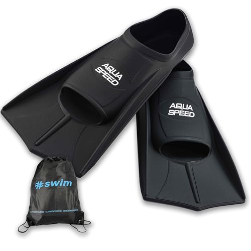 Aqua Speed Kurze Schwimmflossen für Erwachsene und Kinder I HIGH TECH | weiche Trainingsflossen I leichte Kurzflossen I Training Flossen I Trainingsschwimmflossen I Schwimmen I Schwimmtraining