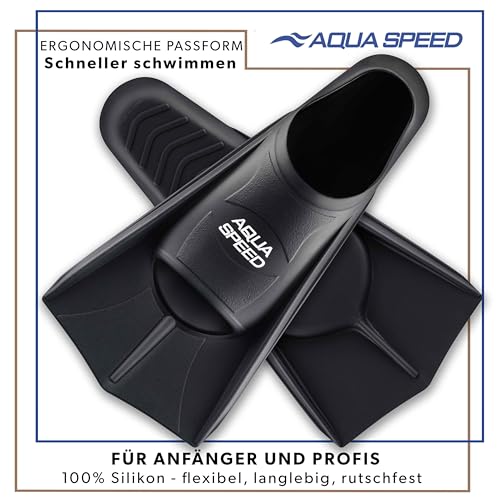Aqua Speed Kurze Schwimmflossen für Erwachsene und Kinder I HIGH TECH | weiche Trainingsflossen I leichte Kurzflossen I Training Flossen I Trainingsschwimmflossen I Schwimmen I Schwimmtraining