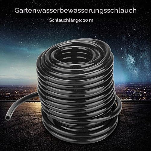 Tropfbewässerung Schlauch 4/7mm Flexible Bewässerungsrohre für Landwirtschaft Garten Rasen Bewässerungssystem PVC Rohr (10 Meter)