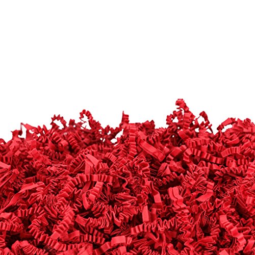 SizzlePak 024, Deep Red, Dunkelrotes Füllmaterial und Polsterpapier zum Füllen, Polstern, Ausstopfen, Dekorieren von Geschenk-Verpackungen, Deko - 1 kg