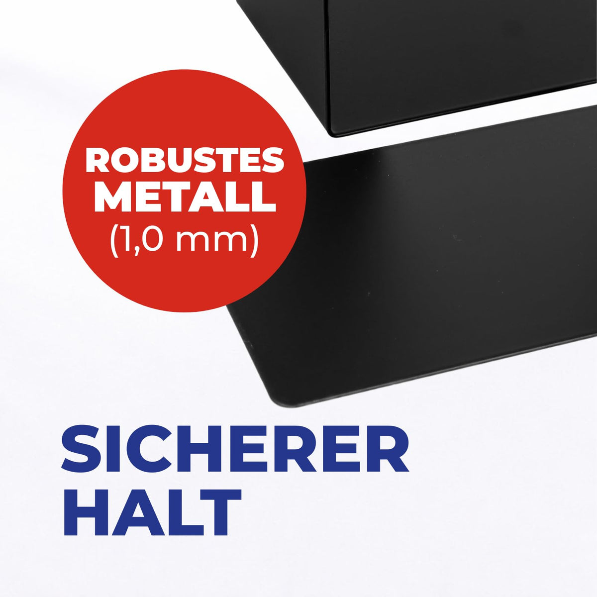 Westcott Buchstützen Schwarz (2er-Pack) | Metall 90 x 140 x 140 mm | Stabile Buchhalter für Bücher oder Ordner | Robuste Bücherständer mit 1,0 mm Materialstärke für Büro & Haushalt | E-10244 00