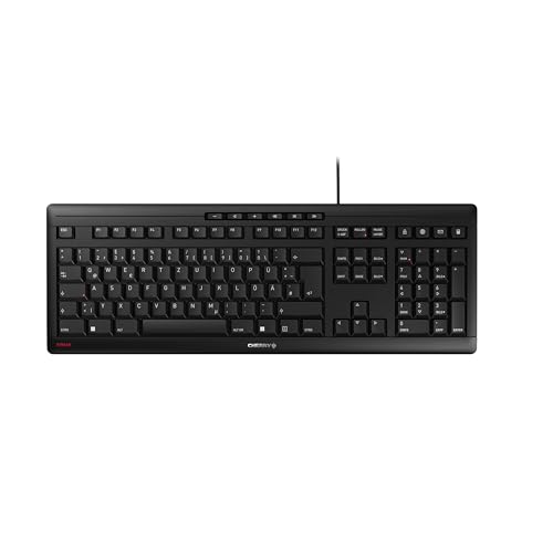 CHERRY Stream Keyboard, Kabelgebundene Tastatur, Deutsch QWERTZ, Schwarz