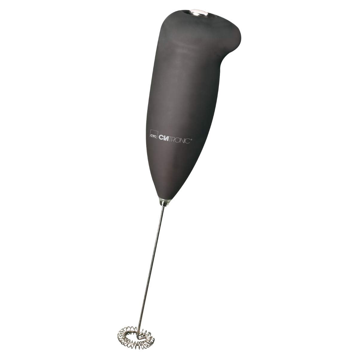 Clatronic® elektrischer Milchaufschäumer | Mixer | Milchschaum in Sekundenschnelle | Milchaufschäumer | Soft - Touch - Gehäuse | Stab | mit Edelstahl - Schaumschläger | MS 3089 schwarz