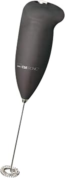 Clatronic® elektrischer Milchaufschäumer | Mixer | Milchschaum in Sekundenschnelle | Milchaufschäumer | Soft - Touch - Gehäuse | Stab | mit Edelstahl - Schaumschläger | MS 3089 schwarz