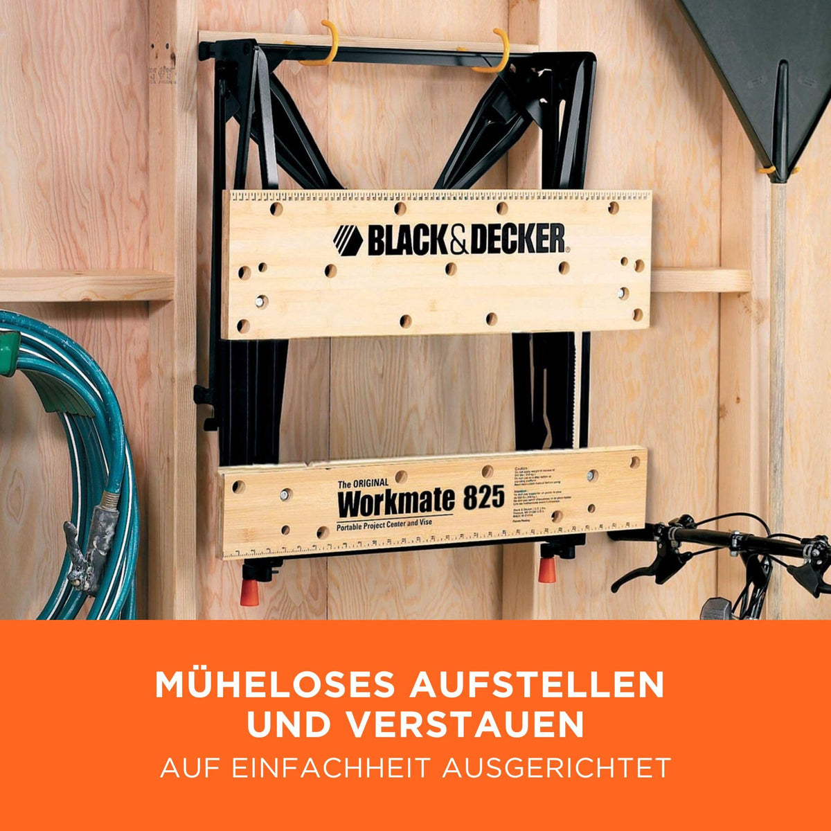 BLACK+DECKER Workmate 825 Werkbank mit Zwei Arbeitshöhen, WM825-XJ
