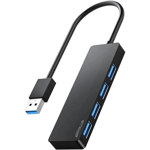 USB Hub 3.0, 4 Port USB-Hubs, tragbarer USB Splitter Mini USB Verteiler für Desktop, Laptop, Xbox, Flash Drive, HDD, Konsole, Drucker, PC, Tastaturen, HP, Dell