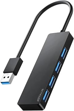 USB Hub 3.0, 4 Port USB-Hubs, tragbarer USB Splitter Mini USB Verteiler für Desktop, Laptop, Xbox, Flash Drive, HDD, Konsole, Drucker, PC, Tastaturen, HP, Dell