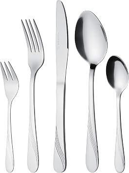 GRÄWE Besteckset für 6 Personen aus Edelstahl, Tafelbesteck Set 30-teilig, nickelfrei, rostfrei, handpoliert, spülmaschinengeeignet - Serie Stralsund
