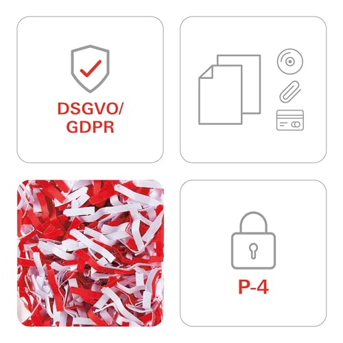 HSM SECURIO B24 Aktenvernichter I Partikelschnitt 4,5x30 mm I 16 Blatt