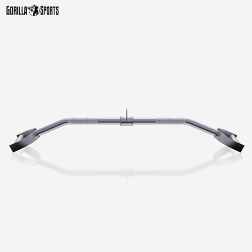 GORILLA SPORTS® Kabelzug-Set mit Latzugstange, Hufgriff und Rudergriff