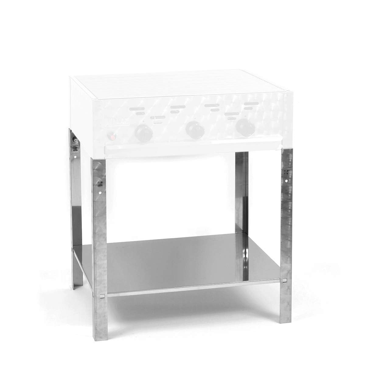 Gasgrill 3-flammiger Edelstahl-Brenner 11kW Standmodell mit Grillrost, Gastrobräter Profigrill Verein