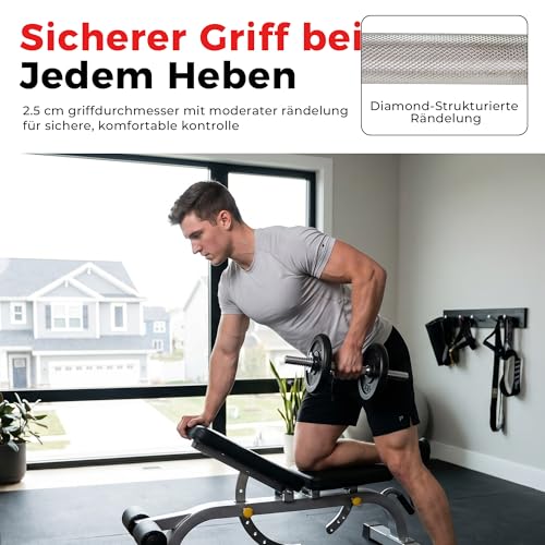 Sunny Health & Fitness 36 cm Chrom Kurzhantelstangen-Set