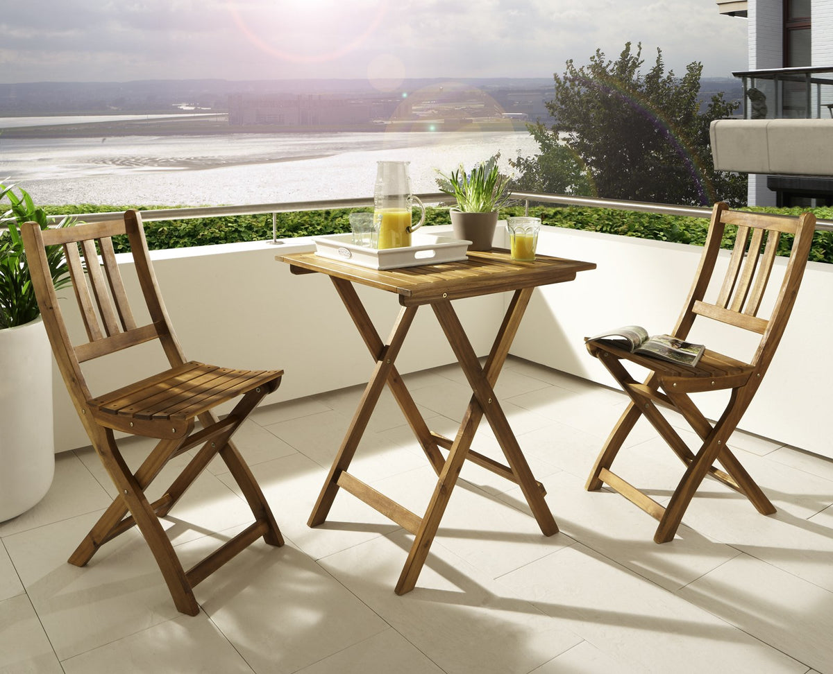 SAM® Gartentisch, klappbarer Balkontisch Akazienholz 60x60 cm