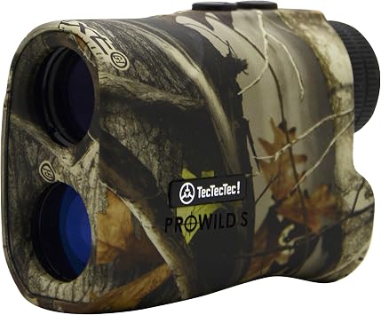 Laser Jagd Entfernungsmesser TecTecTec ProWild S 490 m | Neigungskompensation | Vibration | 6-fache Vergrößerung | wasserbeständig | Fernglas | Jagd | mit Tragetasche, Reinigungstuch und CR2-Batterie