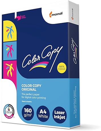 Color Copy Kopierpapier, Farblaserpapier: 160 g/mxb2, A4, 250 Blatt, hochglatt, weiß