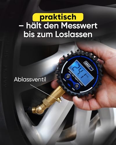 GERCHWAY Digitaler Reifendruckprüfer 0–14 bar, Luftdruckprüfer für Auto