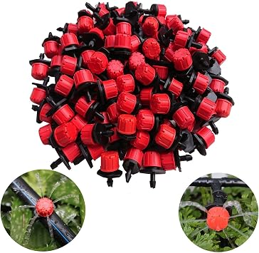 Kalolary 100Pcs Bewässerung Tropfer Sprinkler, Micro Tropfer Bewässerungs