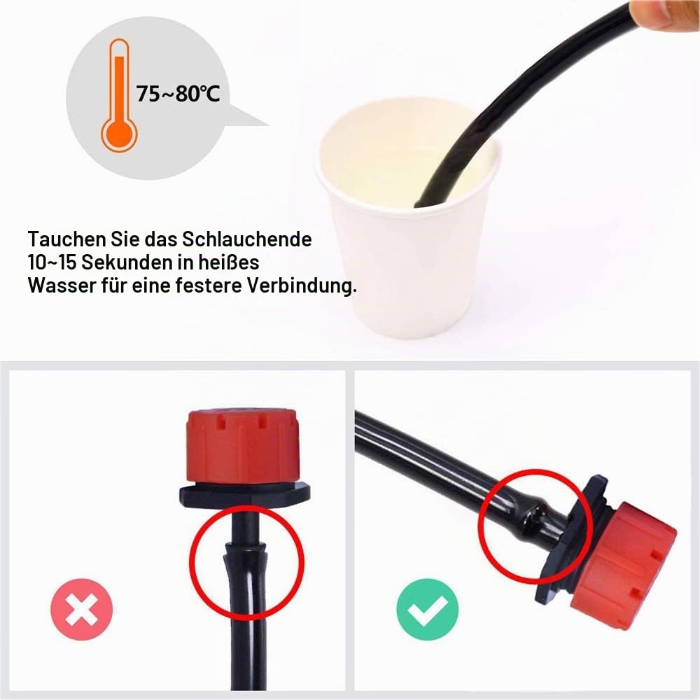 Kalolary 100Pcs Bewässerung Tropfer Sprinkler, Micro Tropfer Bewässerungs