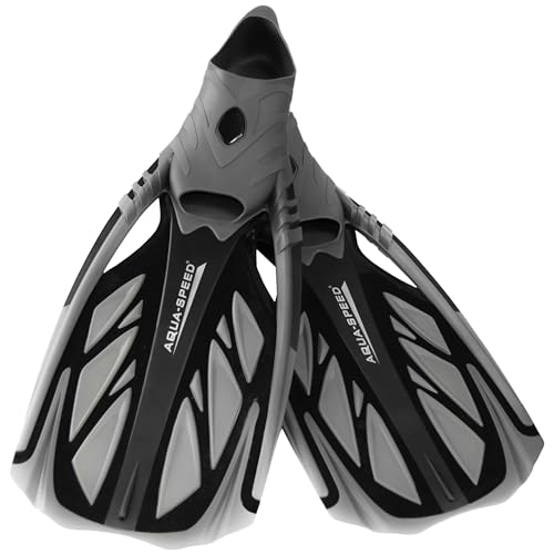 Aqua Speed Schnorchelflossen lang Erwachsene I Taucherflossen für Damen & Herren I Flossen Schnorcheln I Tauchflossen I Schwimmflossen | Swimming Flippers I Swim Fins I Schwimmbad I INOX