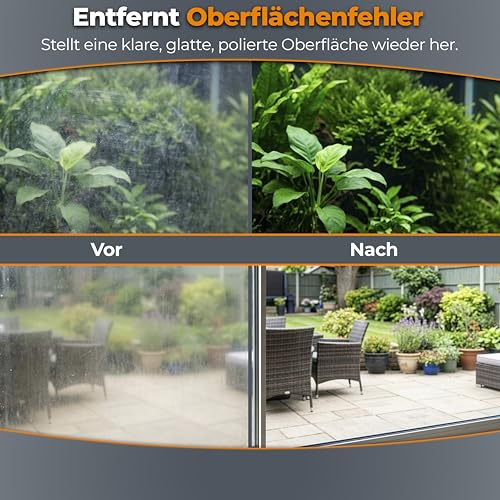 GLASS POLISH 50 g Cerium Oxide, Glaspoliermittel aus Ceroxid Grad Fein 95% rein, suspension-behandelte Formel, 2,5 Mikron Partikelgröße, Verbesserte Polierleistung