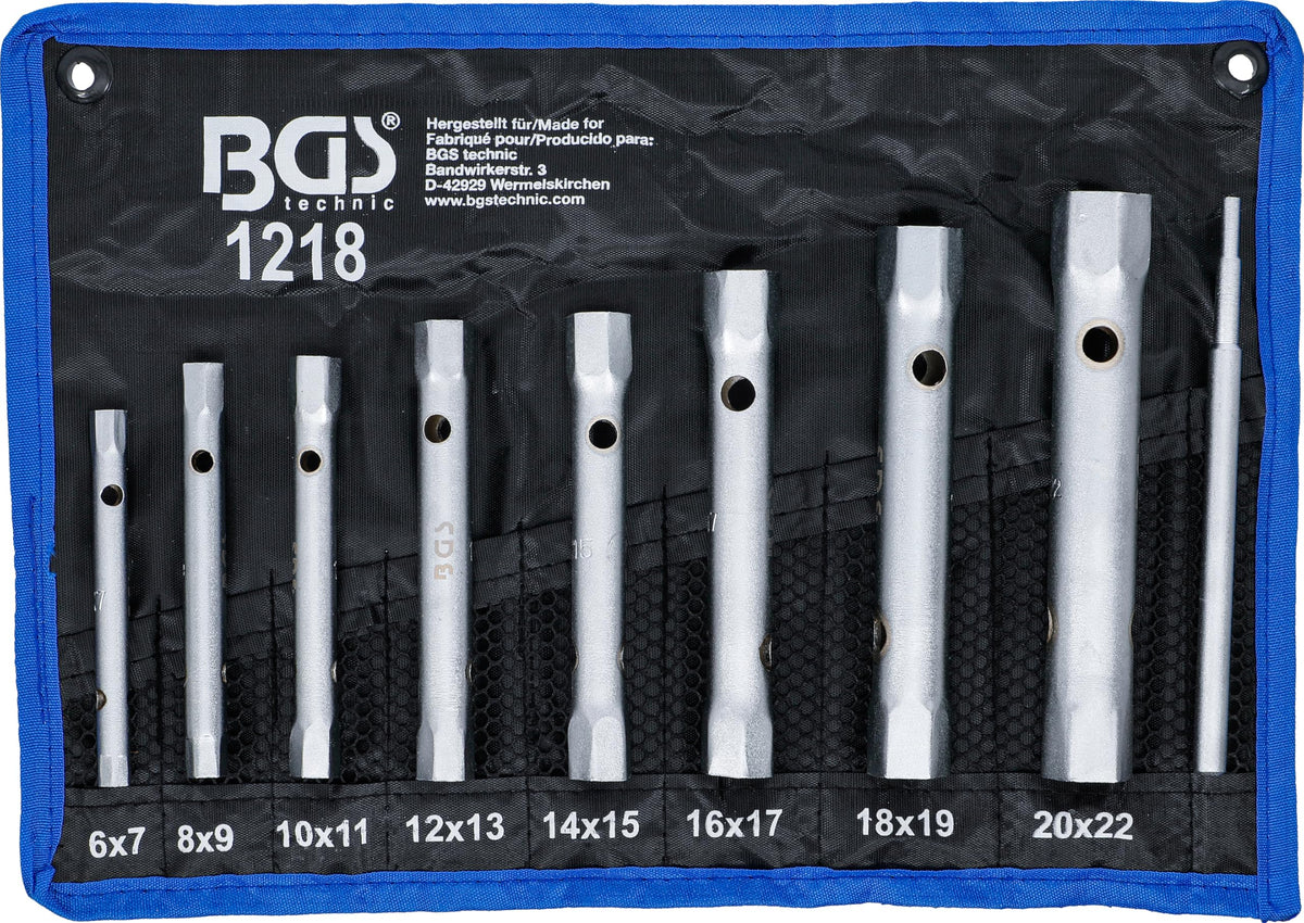 BGS 1218 | Rohrsteckschlüssel-Satz | SW 6 x 7-20 x 22 mm | 9-tlg.
