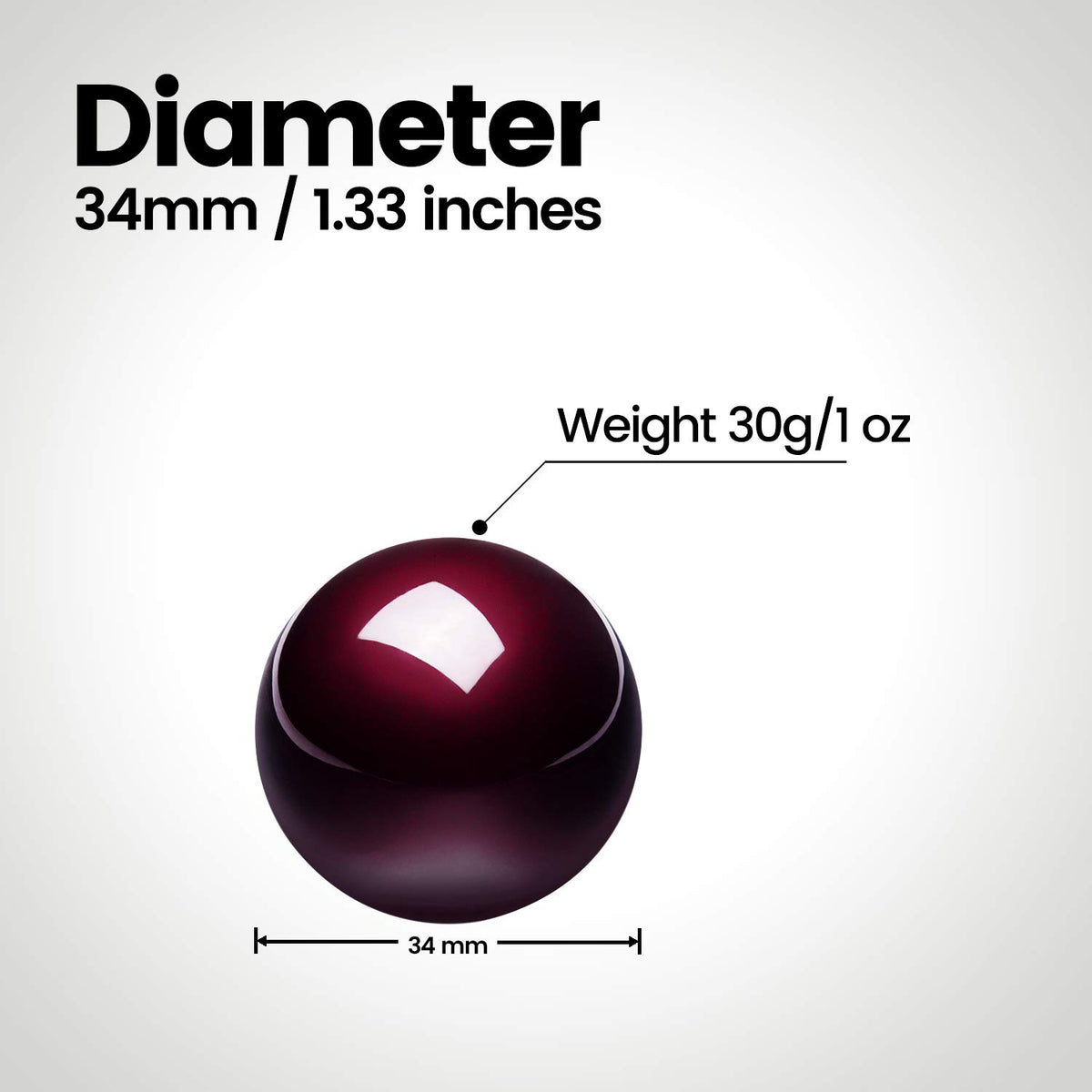Perixx 18021 PERIPRO-303 Glänzender Trackball - Kompatibel als Ersatz für M570, 34 mm
