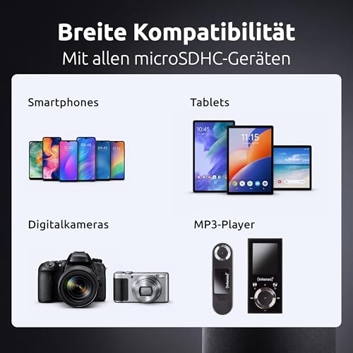 Intenso microSDHC 32GB Class 4 Speicherkarte inkl. SD-Adapter, schwarz