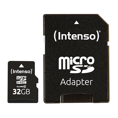 Intenso microSDHC 32GB Class 4 Speicherkarte inkl. SD-Adapter, schwarz