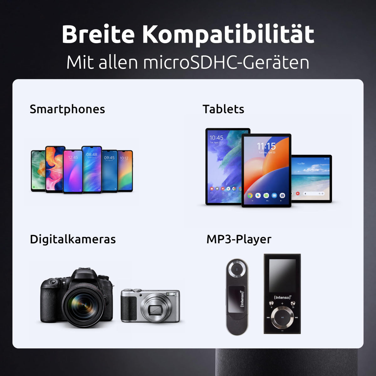 Intenso microSDHC 32GB Class 4 Speicherkarte inkl. SD-Adapter, schwarz