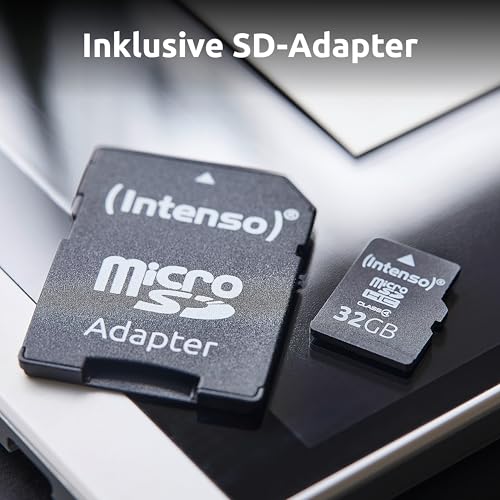 Intenso microSDHC 32GB Class 4 Speicherkarte inkl. SD-Adapter, schwarz
