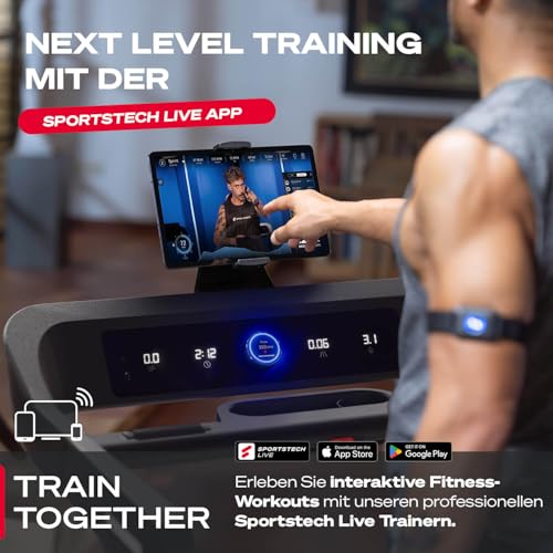 Sportstech, Laufband für Zuhause klappbar + bis zu 20 km/h sTread Lite