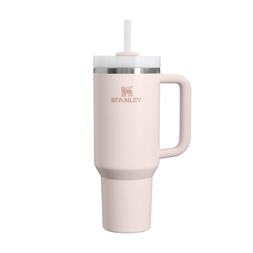 STANLEY 1913 Quencher H2.0 Flowstate Trinkflasche Mit Strohhalm 1.2L - Thermobecher Kühlt 11 Stunden - 48 Stunden Eisgekühlt - Spülmaschinenfest - Thermosflasche BPA Frei - Edelstahl - Rose