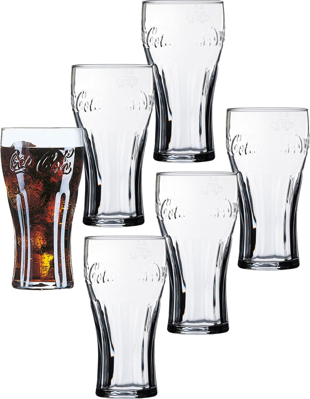 Arcoroc Cola Konturglas 46cl -0,4l geeicht - 6 Stück