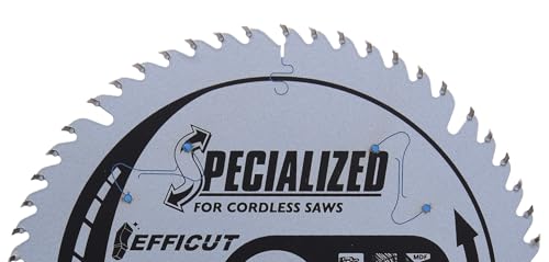 Makita B-57336 EFFICUT Kreissägeblatt Ø 165 x 1,45 x 20 mm, 56 Zähne, 23° Zahnwinkel, sehr saubere und schnelle Schnitte in Holz, MDF, Laminat, für Akku-Handkreissägen