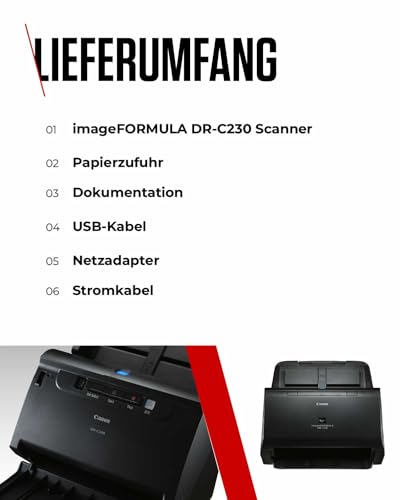 Canon imageFORMULA DR-C230 Duplex-Dokumentenscanner für Büro