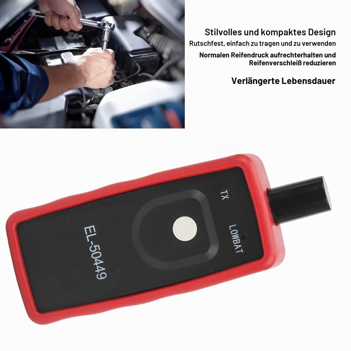 TPMS RELEARN-Tool, EL-50449 Reifendruckmonitor-Sensor-Reifendrucküberwachungssystem TPMS-Programmierwerkzeug Automotive Reifendruckmessgerät Reifensensor zurücksetzen Werkzeug für 350 F-450 F-550