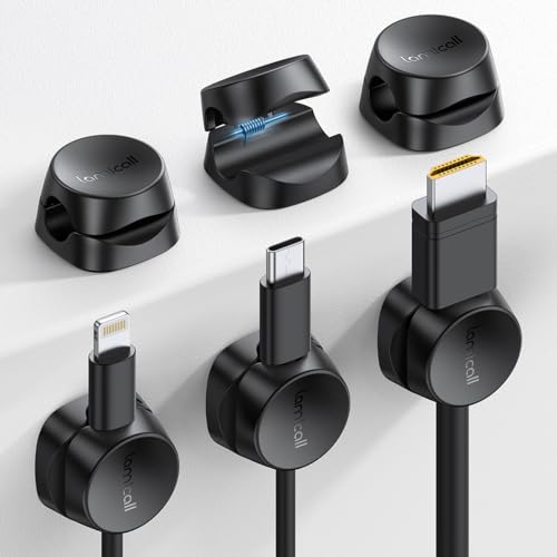 [6 Stück] Lamicall Kabelhalter Kabelclips Selbstklebend, Kabel Organizer