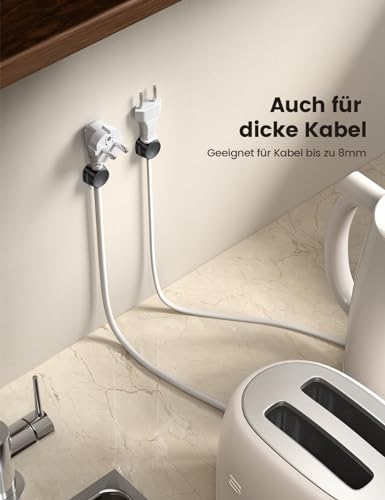 [6 Stück] Lamicall Kabelhalter Kabelclips Selbstklebend, Kabel Organizer