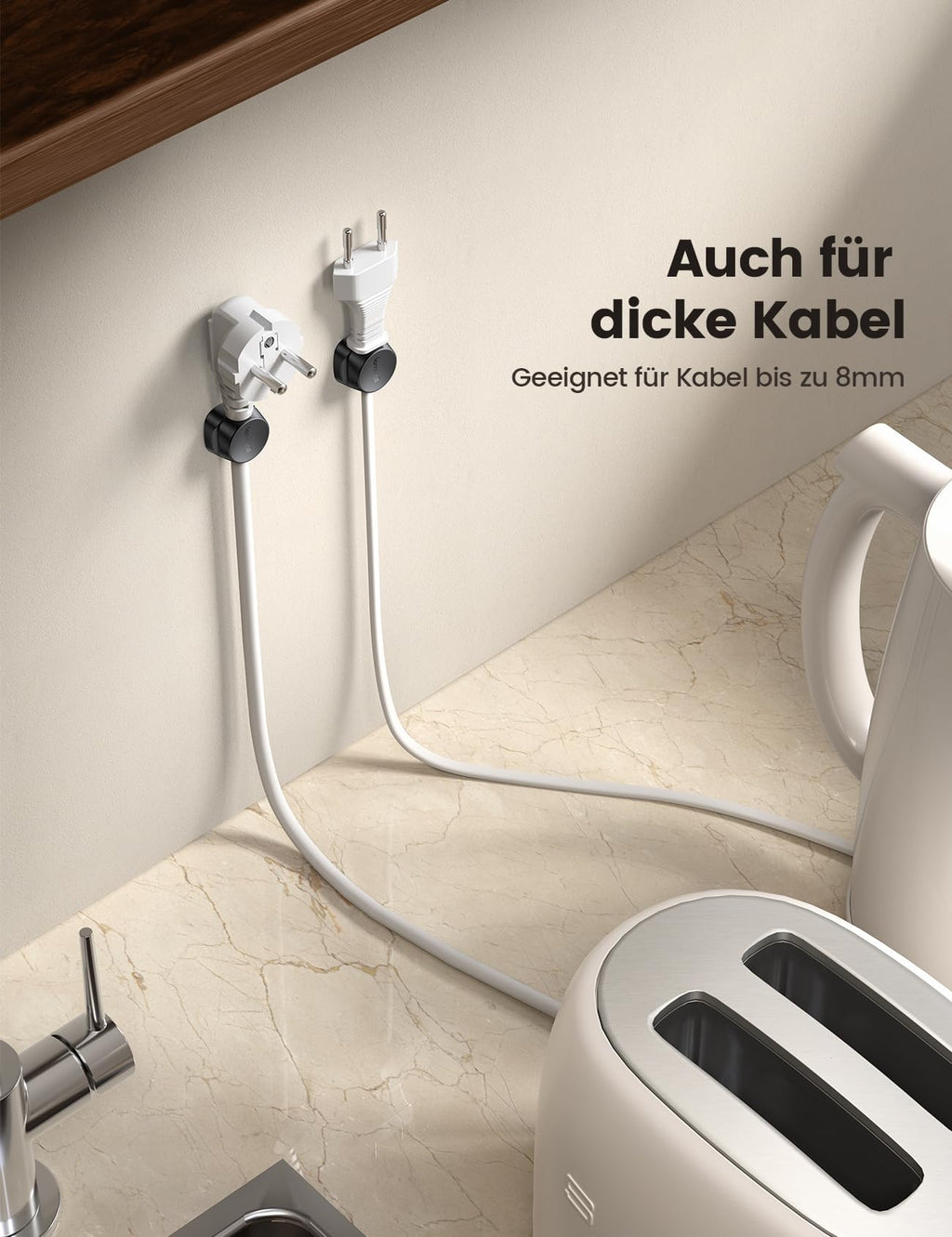 [6 Stück] Lamicall Kabelhalter Kabelclips Selbstklebend, Kabel Organizer