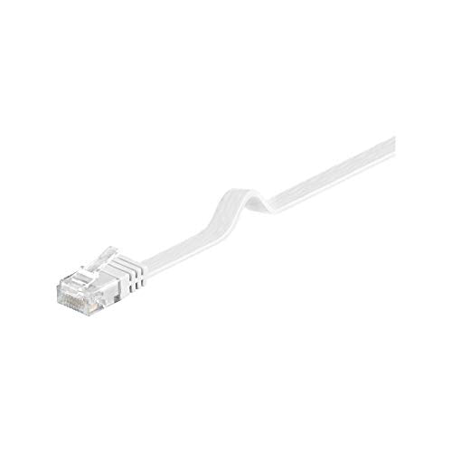 Goobay 93357 CAT 5e Flach-Patchkabel, U/UTP, Weiß, , 0.50 m Kabellänge