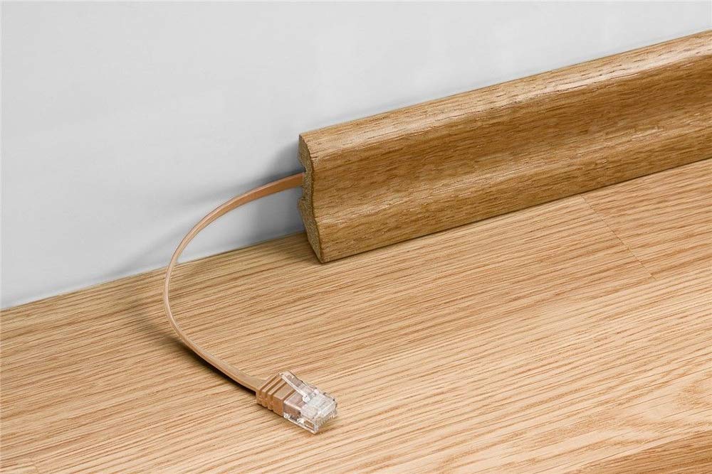 Goobay 93357 CAT 5e Flach-Patchkabel, U/UTP, Weiß, , 0.50 m Kabellänge