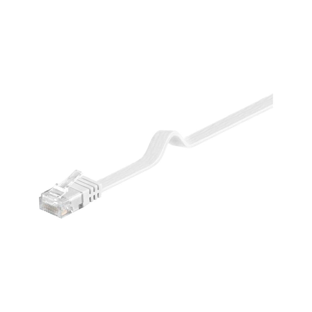Goobay 93357 CAT 5e Flach-Patchkabel, U/UTP, Weiß, , 0.50 m Kabellänge