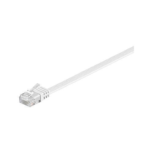 Goobay 93357 CAT 5e Flach-Patchkabel, U/UTP, Weiß, , 0.50 m Kabellänge