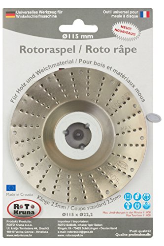 Rotoraspel Ø 115 mm (Klinge 2,5; Grob) Schleifscheibe 115x22mm für Holz,Kunststoff,Gummi