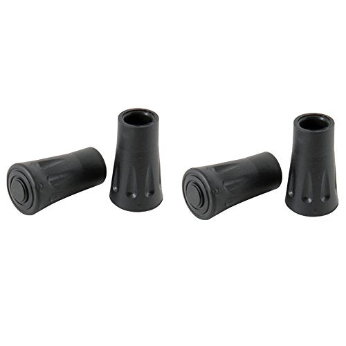 30 Stück Wanderstöcker Gummipuffer, Ersatzteile Pads für Nordic Walking Stöcke Wanderstöcke Trekkingstöcke 12mm Durchmesser Ersatzfüße geeignet für Asphalt, Kies und Gebirge (Schwarz)