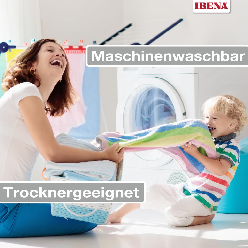Ibena Kuscheldecke Olbia 150x200 cm - flauschig, warm & waschbar, Fleecedecke Oliv einfarbig