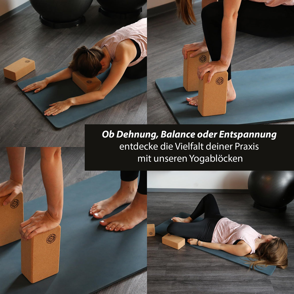 VonBueren Yoga Block Kork, Yoga Block, 22 x 12 x 7,5 cm, Yogablock