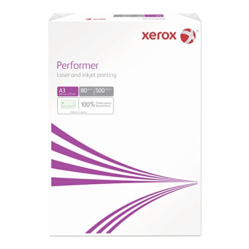 Xerox 003R90569 Performer Kopierpapier Druckerpapier Universalpapier DIN A3, 80 g/m², 500 Blatt, weiß