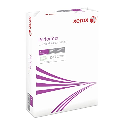 Xerox 003R90569 Performer Kopierpapier Druckerpapier Universalpapier DIN A3, 80 g/m², 500 Blatt, weiß